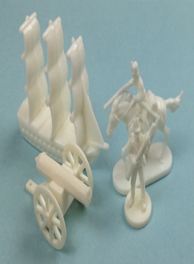 Morrison Games Napoleonic & Civil War Military Miniatures (White): Plastic Toy Soldiers Set: Infantry, Cavalry, Artillery, Ships - Image 2